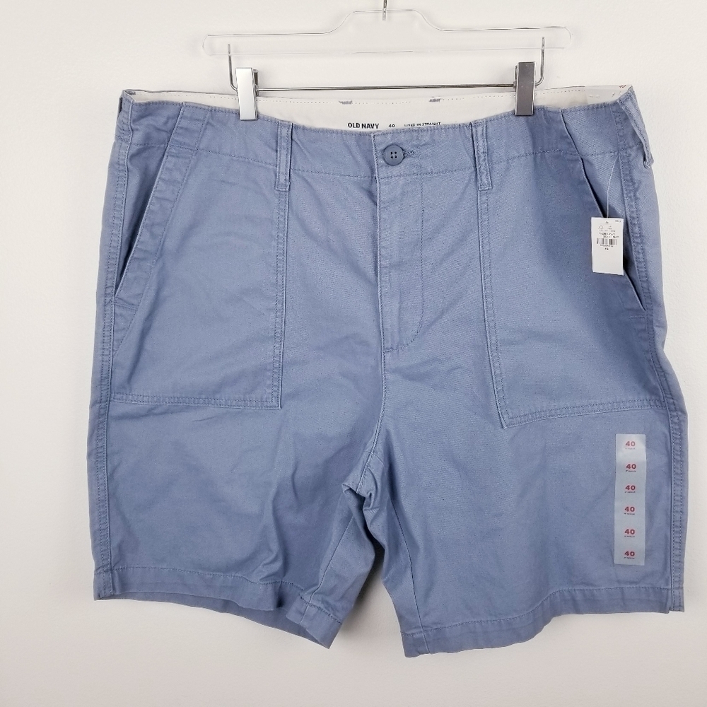 Old Navy #792961 Lived-In Straight Blue Shorts NWT size 40